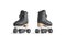 Blank black roller skates mock up, front and back view
