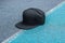 Blank black snapback hat cap flat visor with black color