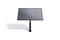 Blank black solar panel mock up stand, front view