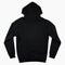 Blank black sweatshirt mockup set  back view. Clear cotton hoody template.