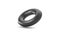 Blank black swim ring no gravity mockup isolated, 3d rendering