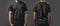 Blank Black Tshirt Mockup For Males, Showcasing Front And Back Views