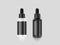 Blank black vape liquid dropper bottle mockup isolated, clipping path