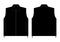 Blank Black Vest With Cord Toggle Stopper Template Vector