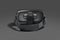 Blank black virtual reality goggles mock up, dark background