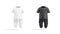 Blank black and white baby t-shirt, pants mockup, looped rotation