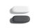 Blank black and white closed glasses case mockup set, isolated