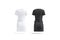 Blank black and white cloth dress mockup set, back view