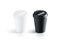 Blank black and white disposable paper cup
