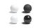 Blank black and white gloss and matte ball mockup set