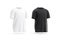 Blank black and white oversize t-shirt mockup, side view