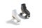 Blank black and white roller skates with wheels mockup, isolated