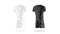 Blank black, white soccer uniform with t-shirt and short mockup,