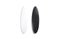 Blank black and white surfboard mock up set, top view