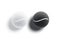 Blank black and white tennis ball mock up, top view