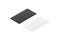 Blank black and white unfolded small towel mockup, side view