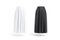 Blank black and white women maxi skirt mockup, front view