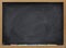 Blank blackboard with white chalk eraser smudges