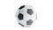 Blank blank and white classic soccer ball mockup, looped rotation