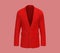 Blank Blazer mockup. Front view. 3d rendering, 3d illustration