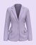 Blank Blazer mockup isolated on purple. Front view