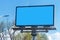 Blank blue billboard.