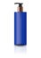 Blank blue cosmetic cylinder bottle with pump head for beauty or healthy product.