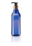 Blank blue cosmetic square bottle with pump head for beauty or healthy product. 