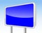 Blank Blue Signboard with Copy space