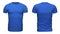 Blank blue t shirt template used for your design isolated on white background with clipping path