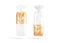 Blank bread in white transparent cellophane pack mockup, no gravity