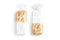 Blank bread in white transparent cellophane pack mockup, top view