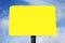 Blank bright yellow sign.