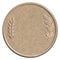 Blank bronze coin