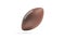 Blank brown american soccer ball mock up, no gravity