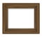 Blank brown wooden decorative rectangular frame