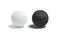 Blank canvas black and white ball mockup set