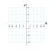 Blank cartesian coordinate system in two dimensions. Rectangular orthogonal coordinate plane with axes X and Y on