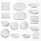 Blank ceramic plates set realistic kitchen dishes template cooking dishware round empty tableware vector illustration.