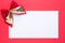 Blank Christmas card or invitation with decorations