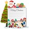 Blank Christmas note template