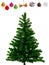 Blank christmas tree and decoration objects