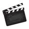 Blank cinema production black clapper board