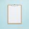 Blank clipboard mock up on pastel color background