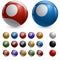 Blank color pool balls template