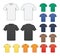 Blank Colored T-shirts template