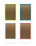 Blank colorful photo frame template set on isolated background with clipping path. Simple plastic border for your design