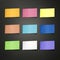 Blank colorful sticky notes set