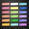 Blank colorful sticky notes set