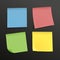 Blank colorful sticky notes set